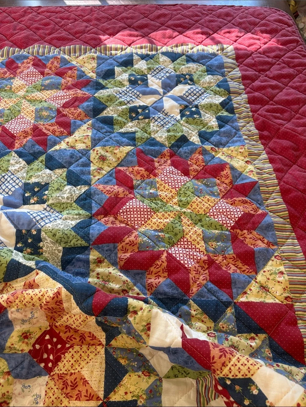 Multicolor Star Patchwork Quilt